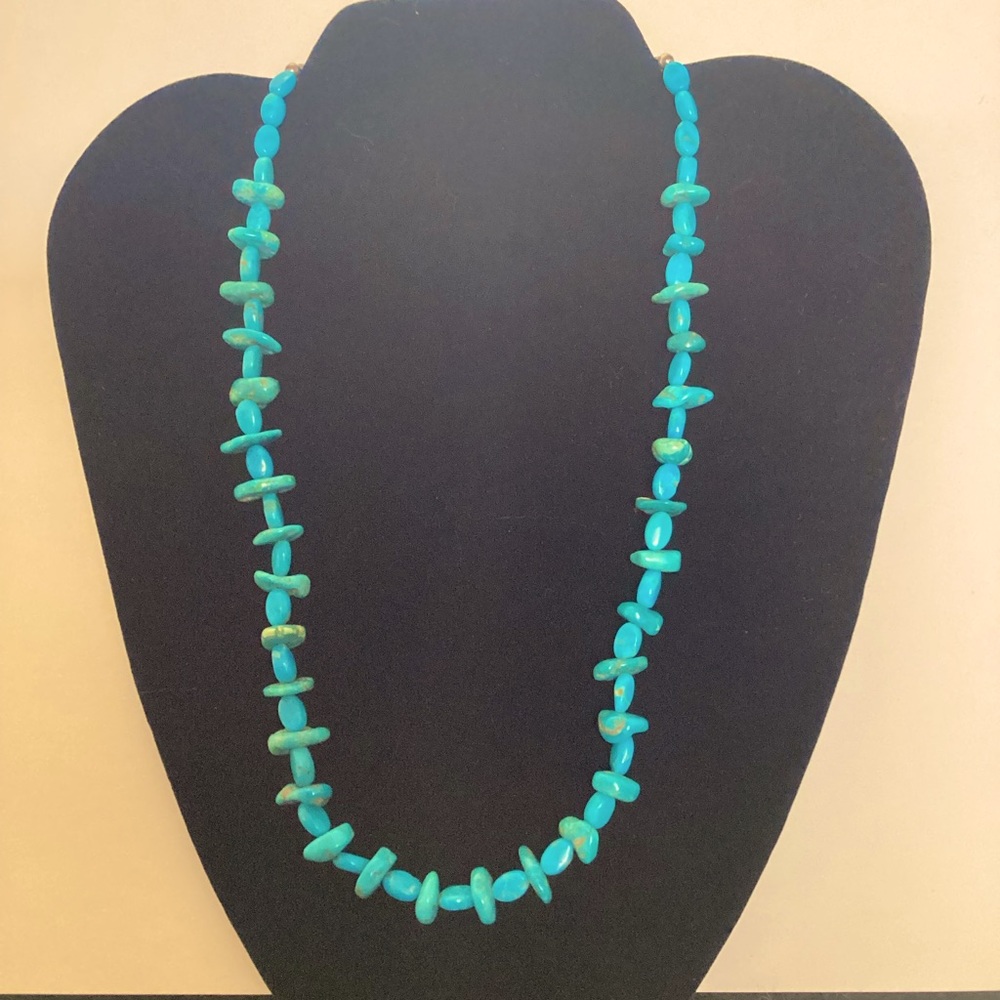 Vintage 925 wirestrand Turquoise necklace